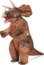 Triceratops Opblaasbaar costume dino costume marron
