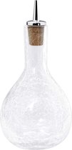 Cocktail Dash Bottle 285ml - Craquelé glas met verchroomde schenktuit