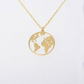 MeYuKu- Sieraden- 14 karaat gouden ketting- Wereld