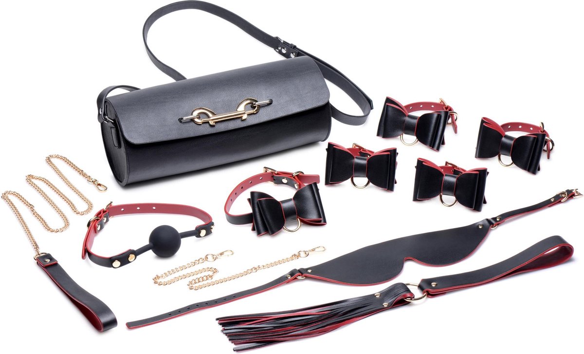 Goedkoopste XR Brands Bow Tie Bondage Set Carry Bag black