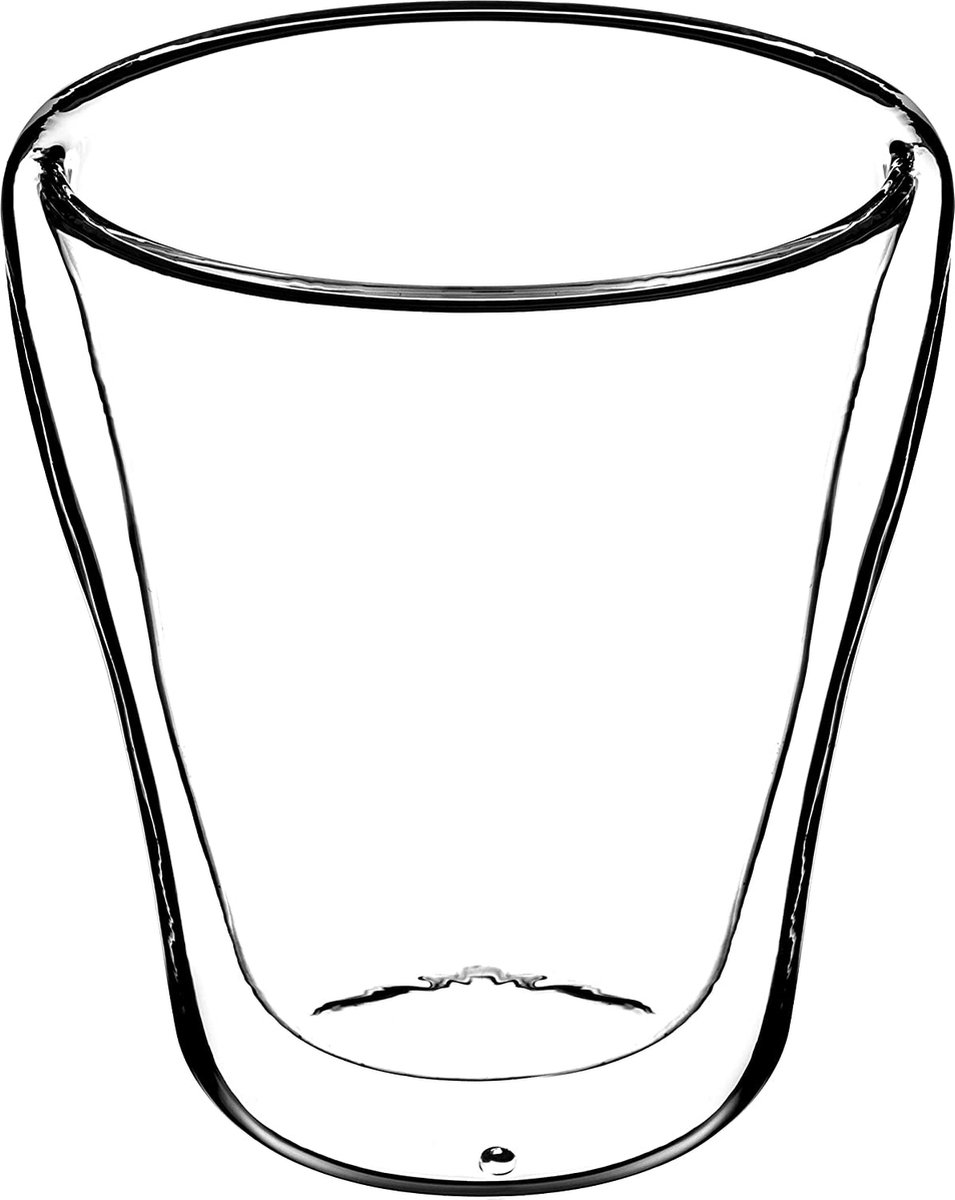 KADAX Tasse à double Paroi, Tasse en verre, 270 ml, Verre thermique, Verre  à Thé, Café, Boisson, Thé glacé, Cappuccino, Verre a double Paroi (2)
