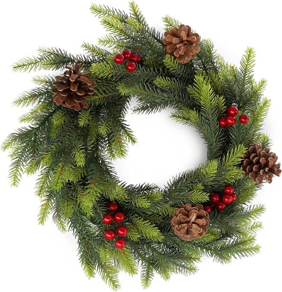 Kerstkransen voor voordeur - kunstmatige kerstklokkrans, vintage kunstkerstkrans, boho-decoratie voor feestelijke raam, open haarddeur, 17,7 inch Kerstkransen voor voordeur - kunstmatige kerstklokkrans, vintage kunstkerstkrans, boho-decoratie voor feestelijke raam, open haarddeur, 17,7 inch