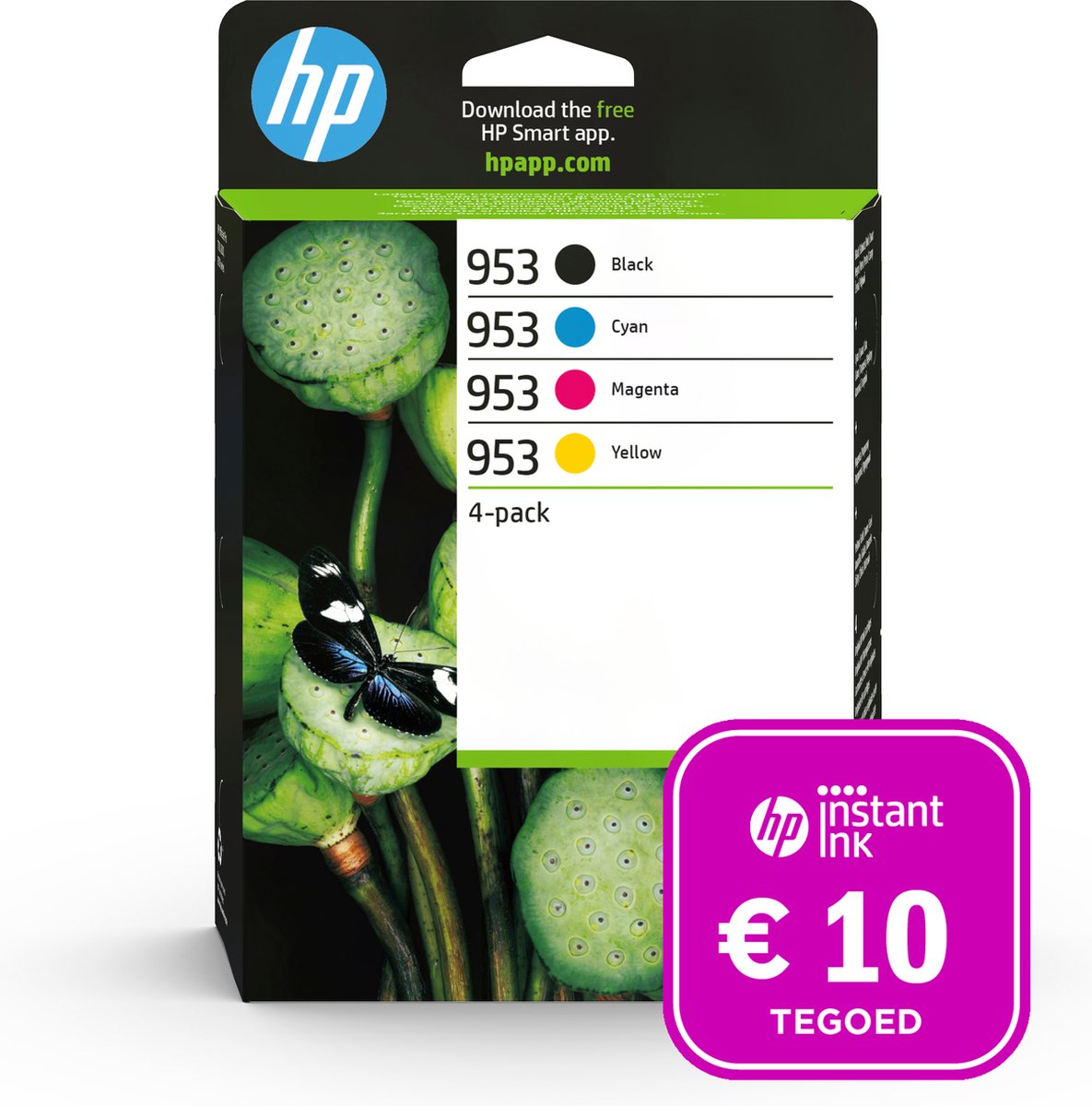 HP 953 - Inktcartridge kleur & zwart + Instant Ink tegoed