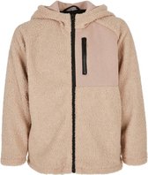 Urban Classics - Hooded Sherpa Zip Kinder Jacket - Kids 134/140 - Beige