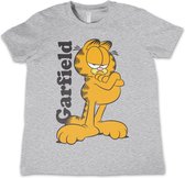 Garfield Kinder Tshirt -Kids tm 6 jaar- Garfield Grijs