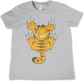 Garfield Kinder Tshirt -Kids tm 12 jaar- Hanging On Grijs