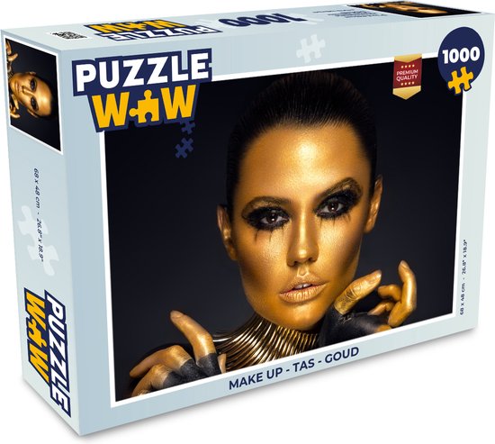Puzzle Maquillage - Sac - Goud - Luxe - Femme - Puzzle - Puzzle 1000 pièces  adultes | bol.com