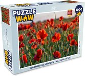Puzzel Bloemen - Klaprozen - Natuur - Rood - Legpuzzel - Puzzel 1000 stukjes volwassenen