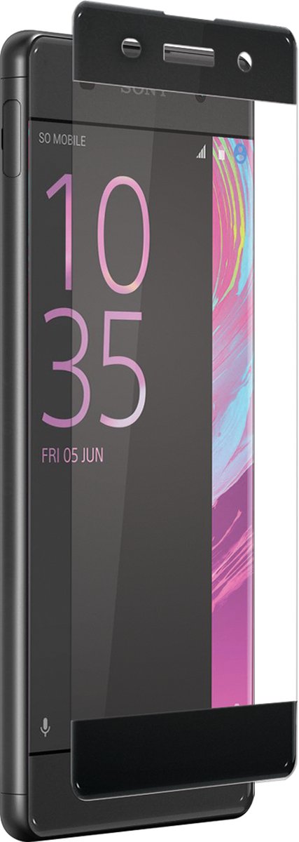 AVANCA Gebogen Beschermglas Sony Xperia XA Zwart - Screen Protector - Tempered Glass - Gehard Glas - Curved Glass - Protectie glas
