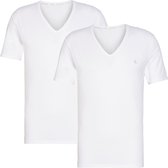 Calvin Klein CK ONE cotton V- neck T-shirts (2-pack) - heren T-shirts V-hals - wit - Maat: L