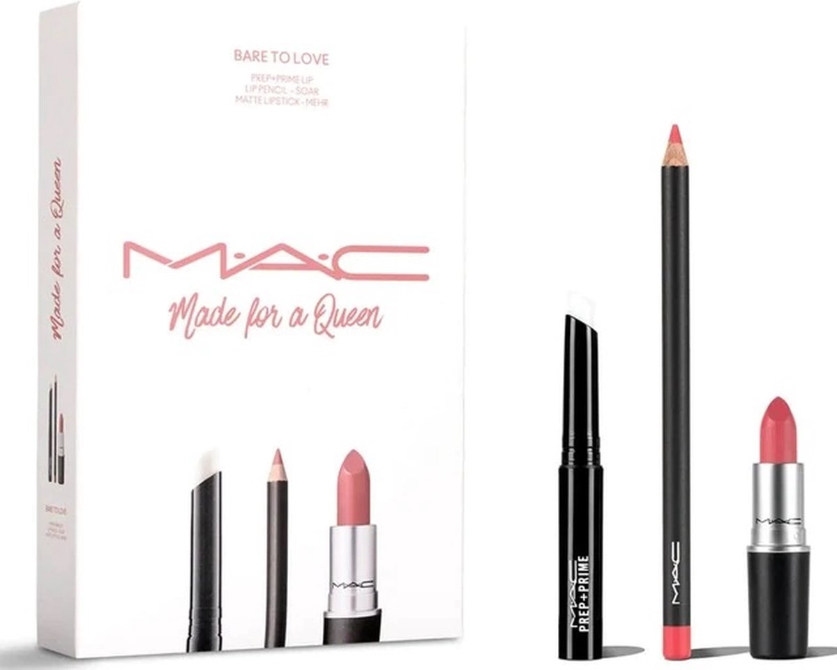MAC Cosmetics Bare To Love Set Matte Lipstick MEHR + Primer Lip + lip pencil