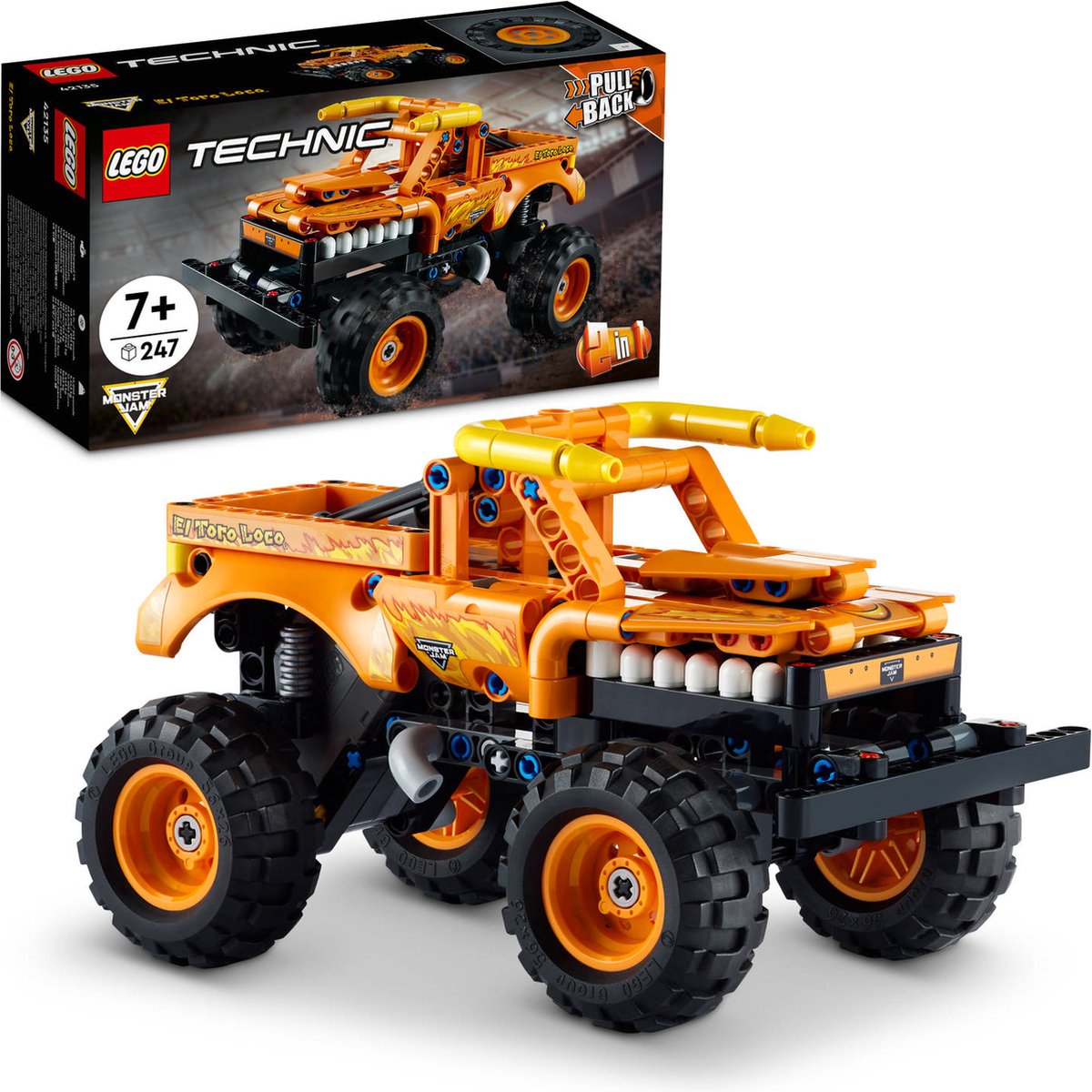 LEGO Technic 2 in1 Pull-Back Monster Jam Truck - El Toro Loco