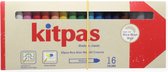 Kitpas - crayons de fenêtre 16 couleurs - marqueurs de fenêtre - crayons de couleur aquarelle - craie de fenêtre