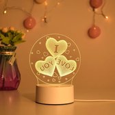 Valentijn Cadeau - Nachtlamp - I Love You - Cadeau voor haar of hem - Teddybeer - Giftpack - Valentijnsdag - Woondecoratie - Liefde - Trouwen
