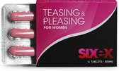 Sixex Erectiepillen - Libido Vrouw - Lustopwekker voor vrouwen - Libido verhogende pil - Stimulerend middel voor lust - 6 stuks - Roze