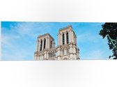 WallClassics - Plaque Mousse PVC - Cathédrale Notre-Dame - Paris - Photo 90x30 cm sur Plaque Mousse PVC (Avec Système d'accrochage)