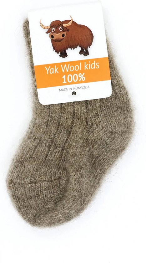 Kindersokken van Yak wol - Donkergrijs, 18-19 (5 -6 jaar)