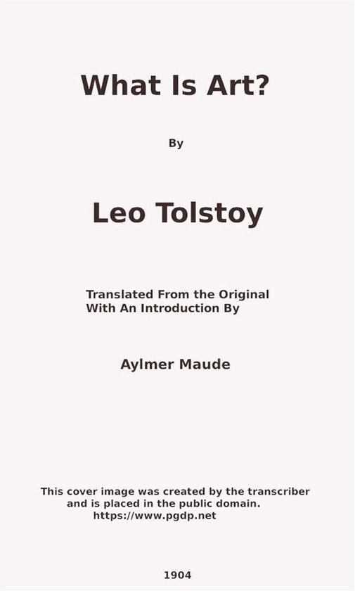 Tolstoy 7 What is Art? (ebook), Leo Tolstoy 9791222055596 Boeken