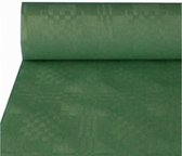 Nappe en papier damassé vert foncé en rouleau 8mx118cm
