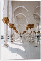 WallClassics - PVC Schuimplaat - Mooie Hal van Sjeik Zayed-Moskee - Abu Dhabi - 40x60 cm Foto op PVC Schuimplaat (Met Ophangsysteem)