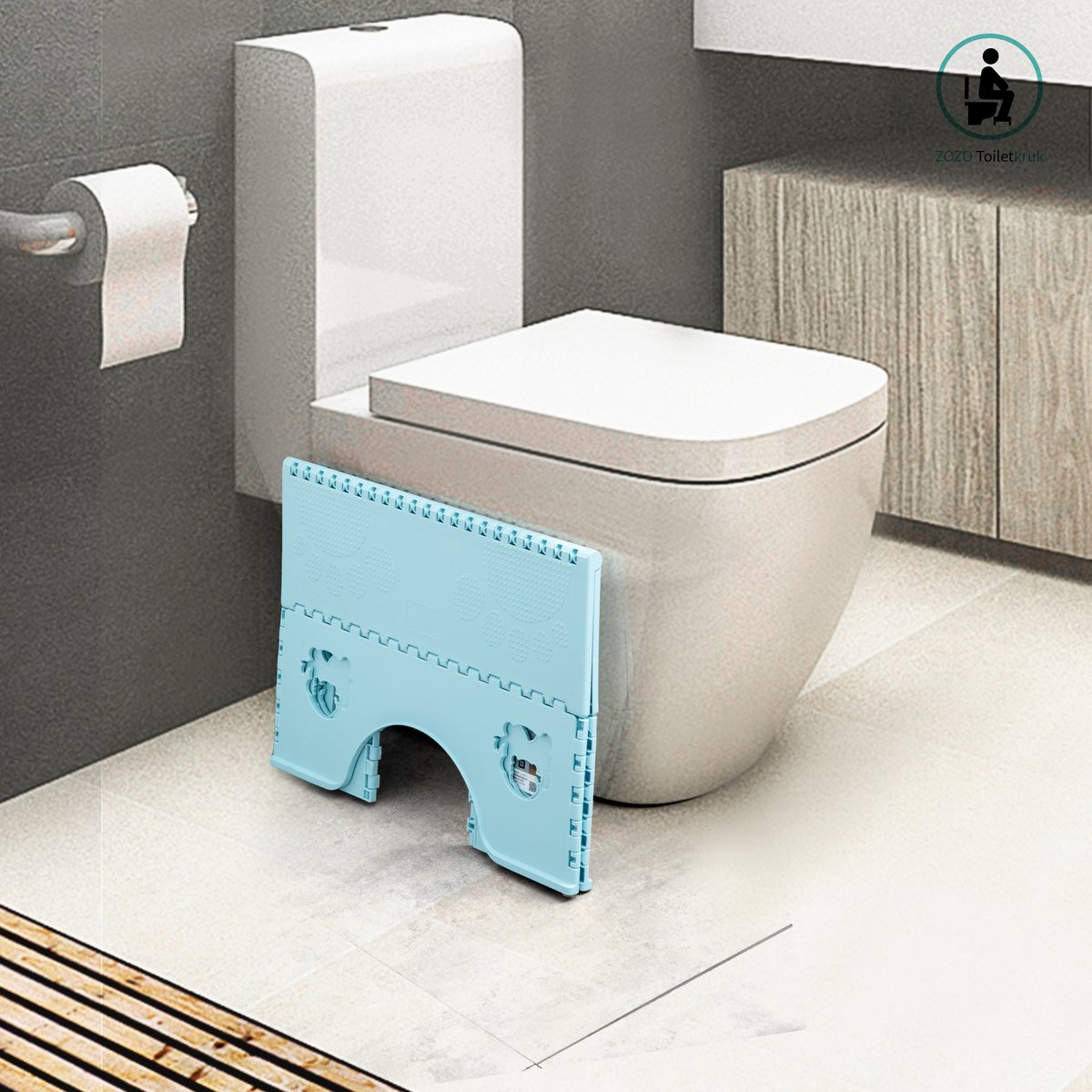 Decopatent de toilette en Bamboe Decopatent ® - Tabouret de WC - Position  assise