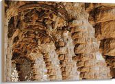 WallClassics - Hout - Park Güel een stadspark in Barcelona - 100x75 cm - 9 mm dik - Foto op Hout (Met Ophangsysteem)