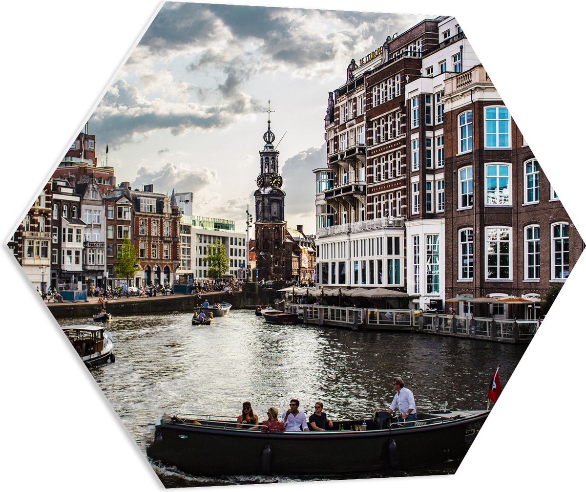 WallClassics - Plaque de Mousse PVC Hexagone - Bateaux dans les Canaux d'  Amsterdam -... | bol.com
