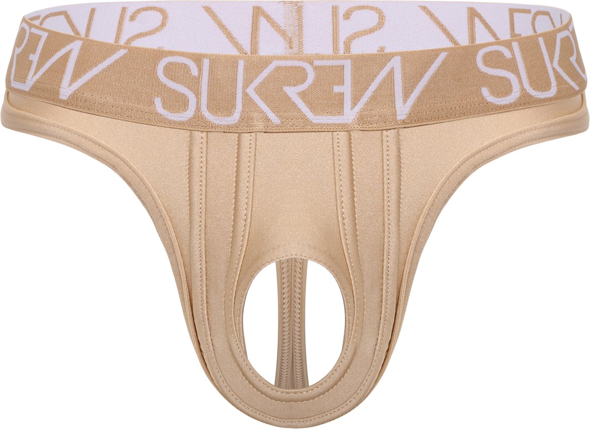 Sukrew U-Style Classic String Gold Dust - Maat L - Erotisch Heren Ondergoed - Sexy Herenstring - Pearl Collectie