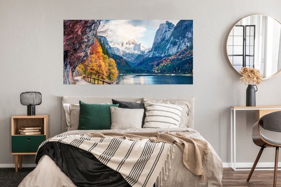 Affiche Montagnes - Lac - Chemin - Nature - Water - 160x80 cm