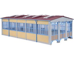 Kibri 39450 H0 Drie permanente locomotievenloods