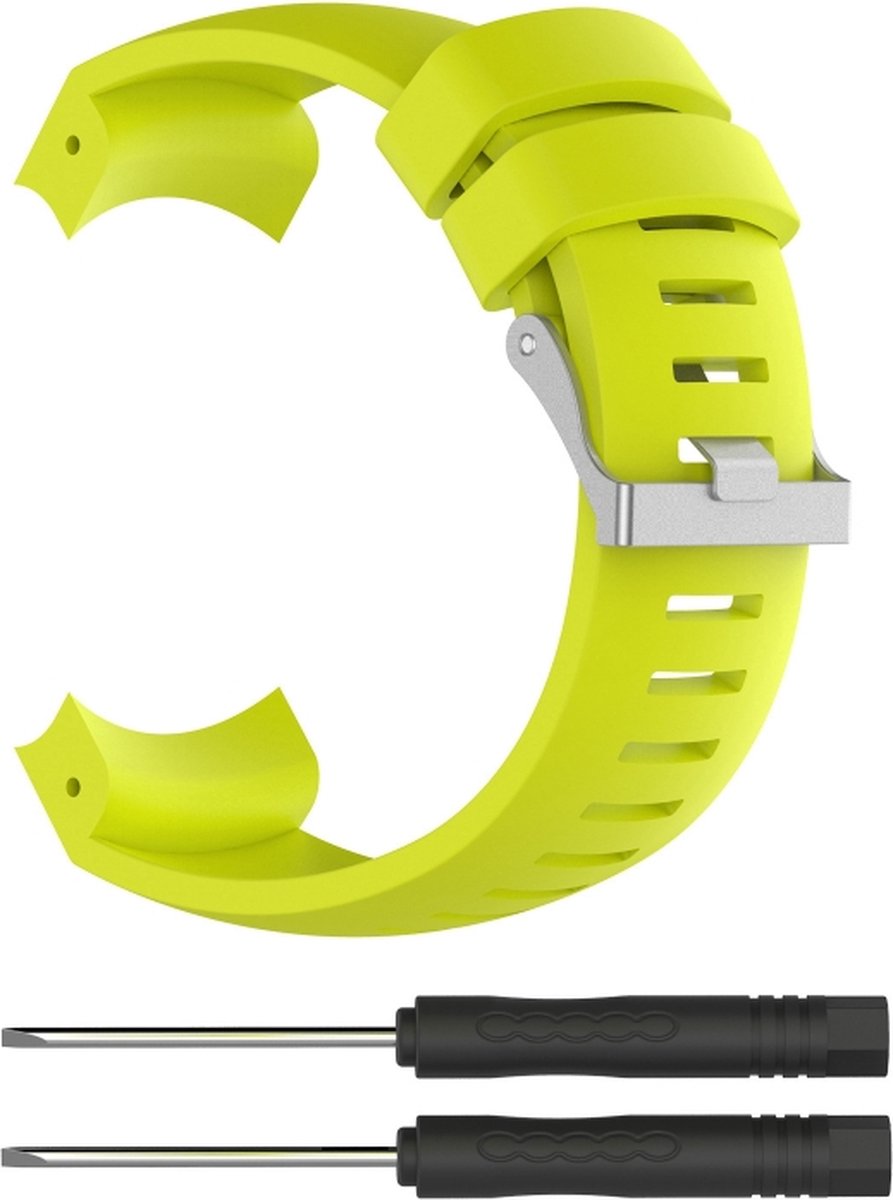 Siliconen bandje - geschikt voor Suunto Core - limoengroen