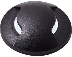 Grondspot Aldo 2 zwart rond IP67 incl. G9 1,7W 3000K