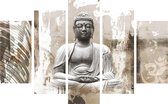 Art for the Home | Boeddha - Canvas Set van 5 - 100x150 cm