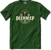 Deer Deep | Drank - Bar - Drink - T-Shirt - Unisex - Bottle Groen - Maat 4XL