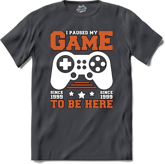I Paused My Game To Be Here | Gamen - Hobby - Controller - T-Shirt - Unisex - Mouse Grey - Maat 3XL