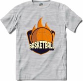 Basketball | Basketbal - Sport - Basketball - T-Shirt - Unisex - Donker Grijs - Gemêleerd - Maat 4XL