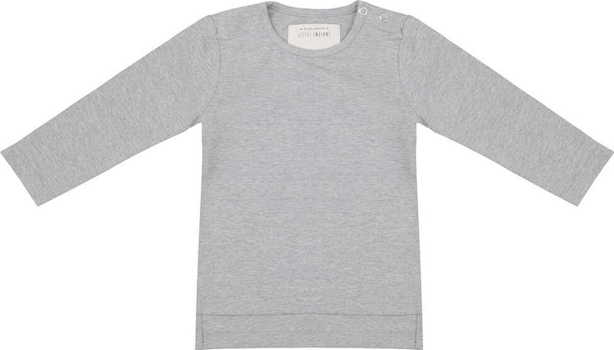 Little Indians Longsleeve Grey Melange - T-shirt - Lange Mouwen - Grijs - Unisex - Maat: 2-3 Y