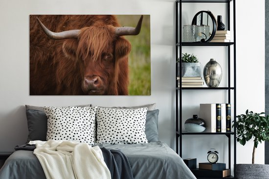 Tableau sur toile Scottish Highlander - Oranje - Animaux - 140x90 cm - Décoration murale