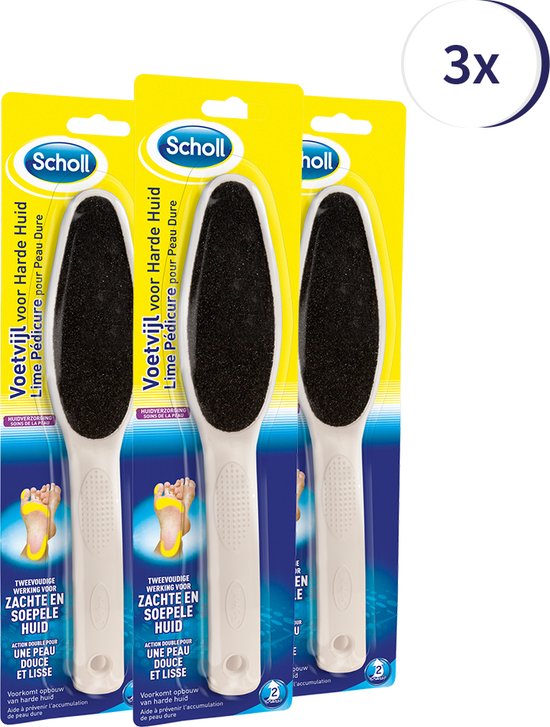 Scholl Voetvijl Voor De Harde Huid Dubbelzijdig Carbon - 3 Stuks - Eelt - Eeltverwijderen - Voordeelverpakking
