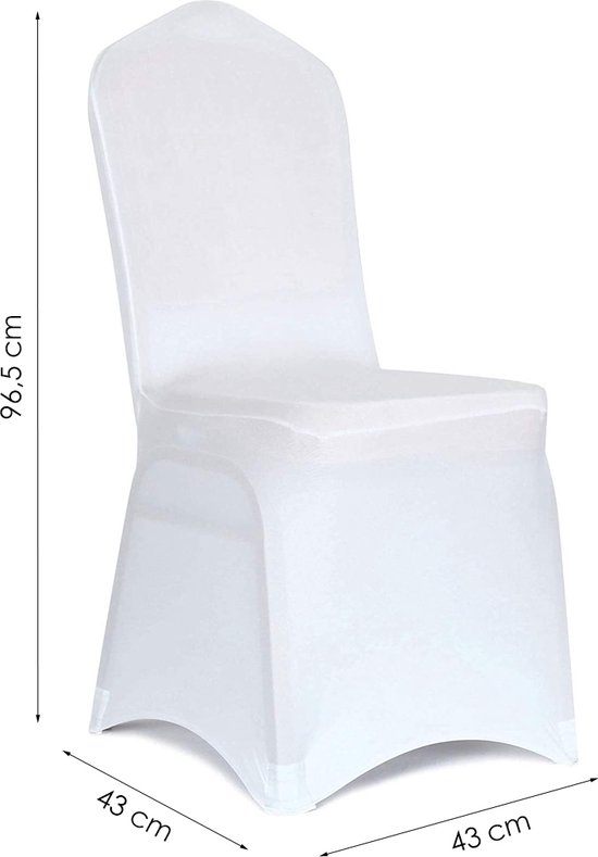 Spuug uit Doorweekt Brengen Stoelhoezen - 10 Stuks - Wit - Eetkamerstoel Hoes - Bescherm stijlvol je  stoelen -... | bol.com