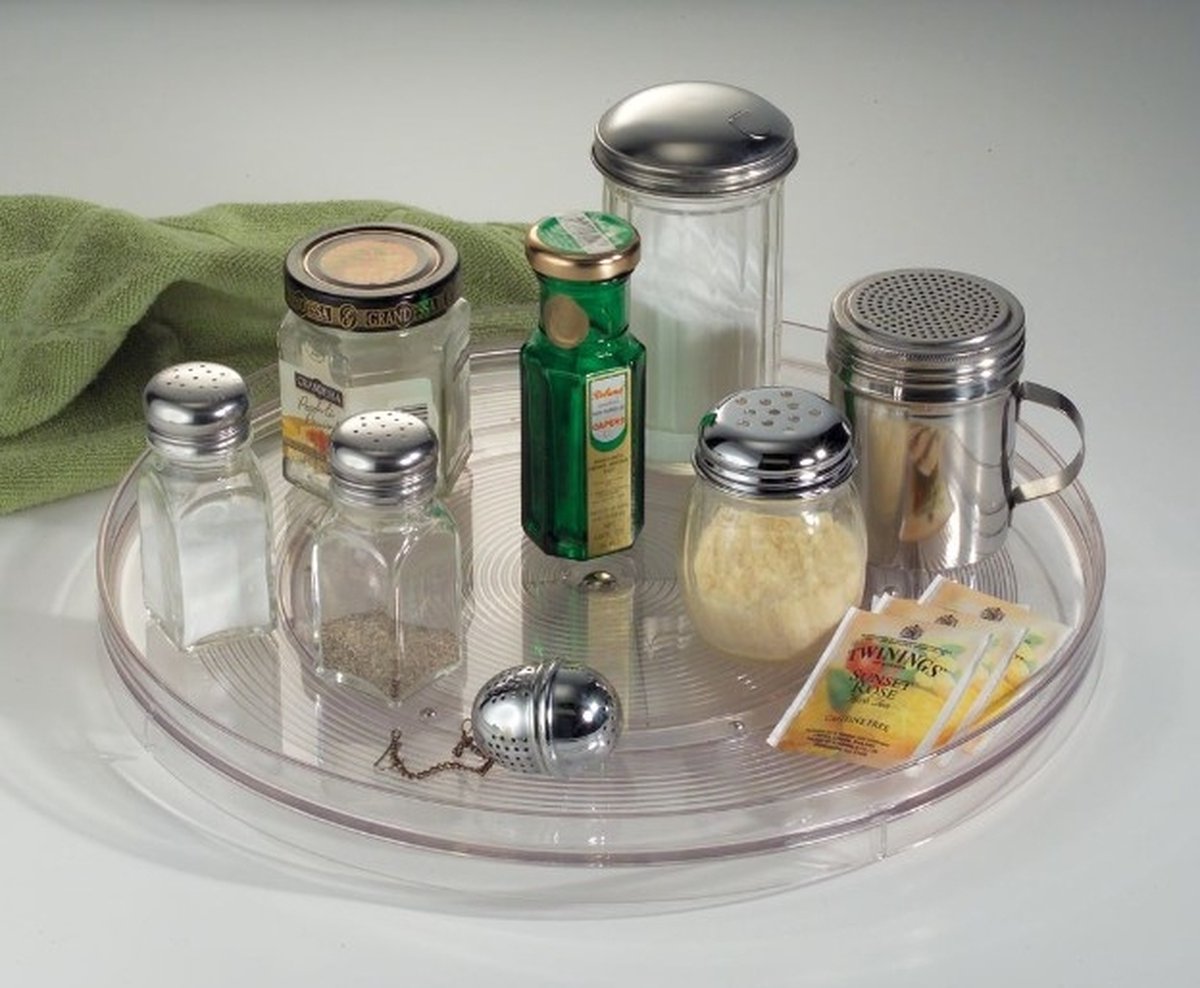 Lazy Susan Draaiplateau, 36.8 cm, Kunststof, Transparant - iDesign Linus