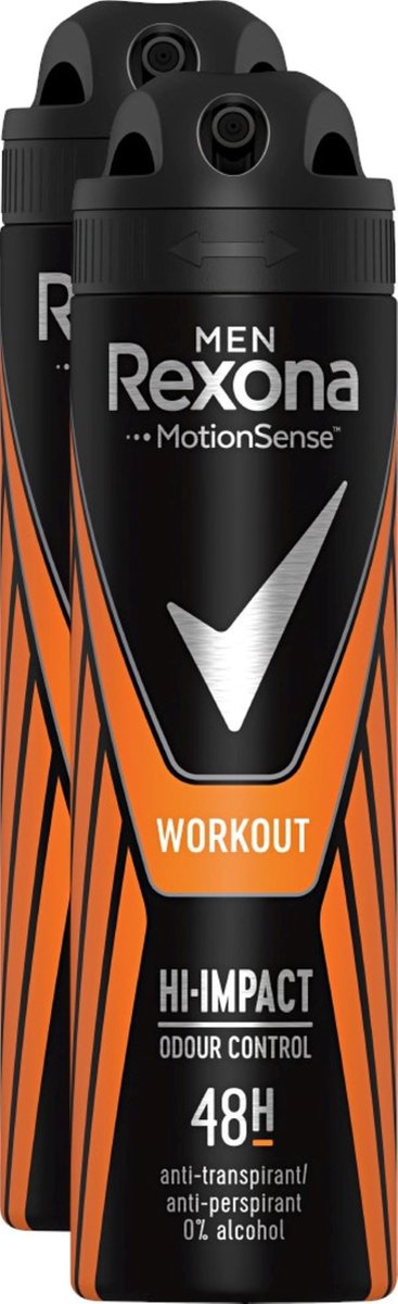 Goedkoopste Rexona Deodorant Spray - Workout High Impact - 2 x 150 ml