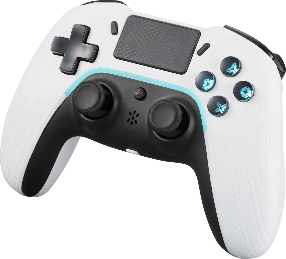 Deltaco - Draadloze PS4 Controller - Met 2 Macro Knoppen - Geschikt voor PS4/PC/Android/iOS - Wit