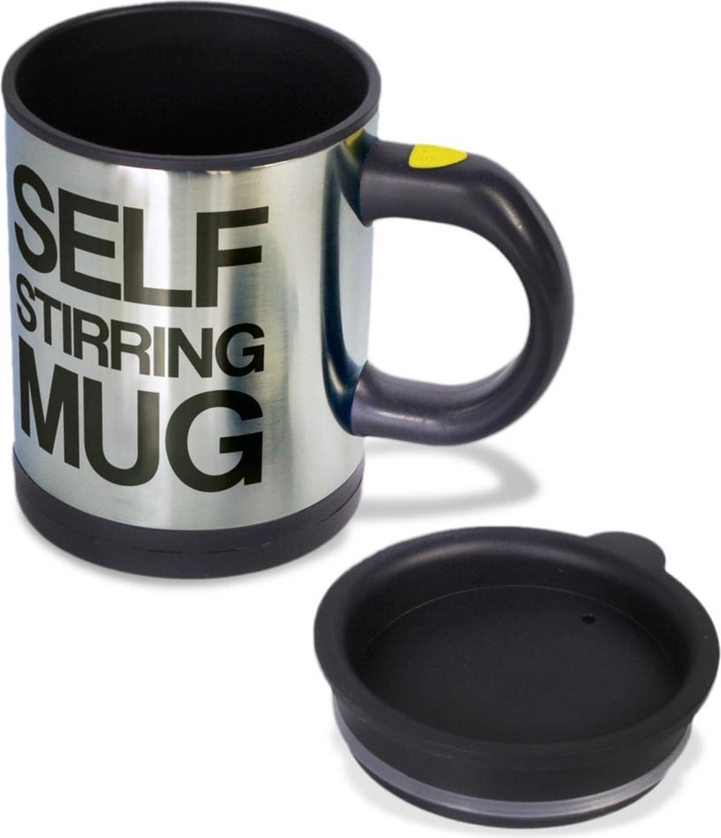 MikaMax Self Stirring Mug- Zelfroerende Mok - Koffiemok - Met Eén Druk Op De Knop Alles Geroerd - Koffiebeker - 350ml