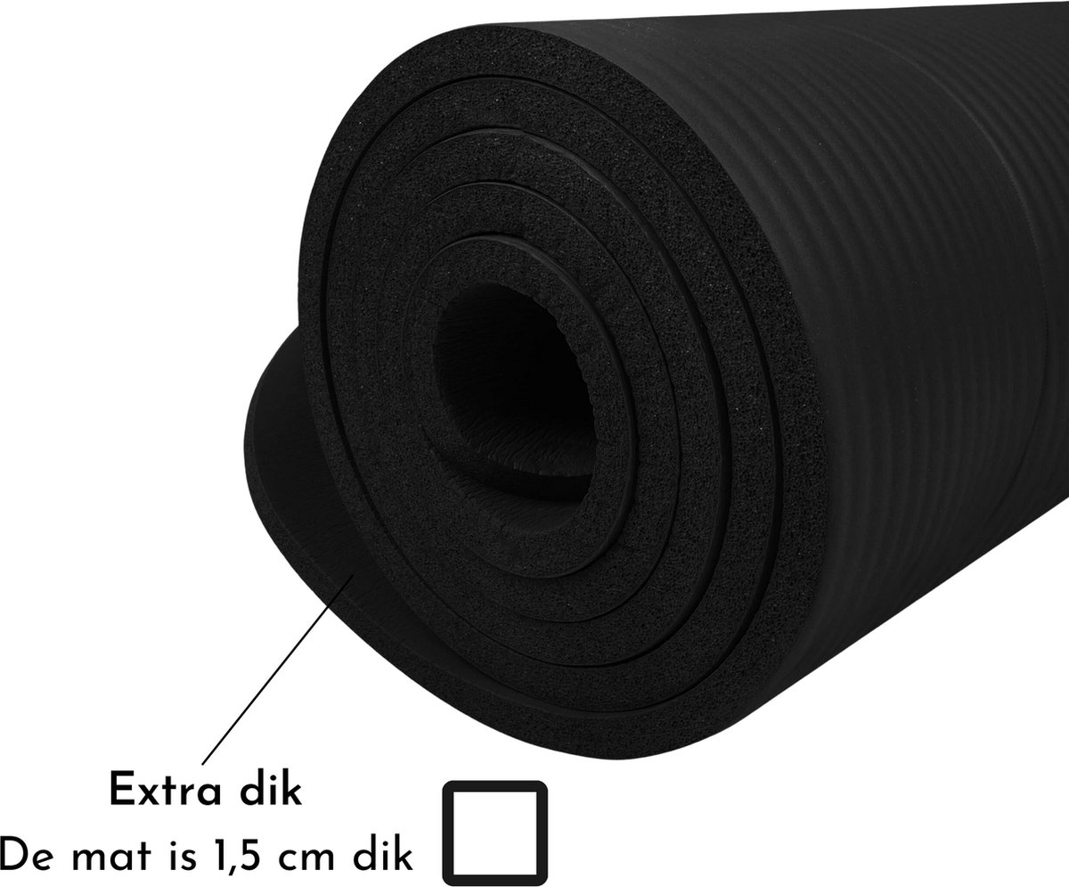 Springos Yoga Mat - 15mm Dik thumbnail 4