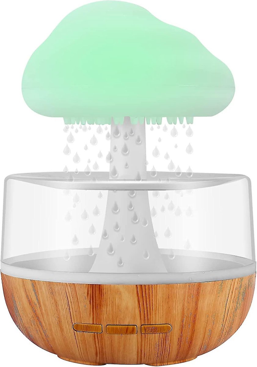 Nifkos Luchtbevochtiger - Ultrasone Verdamper - Regen Wolk Geurverspreider - LED Sfeerverlichting Regendruppel - Wit - Rain Cloud Humidifier- Tiktok light