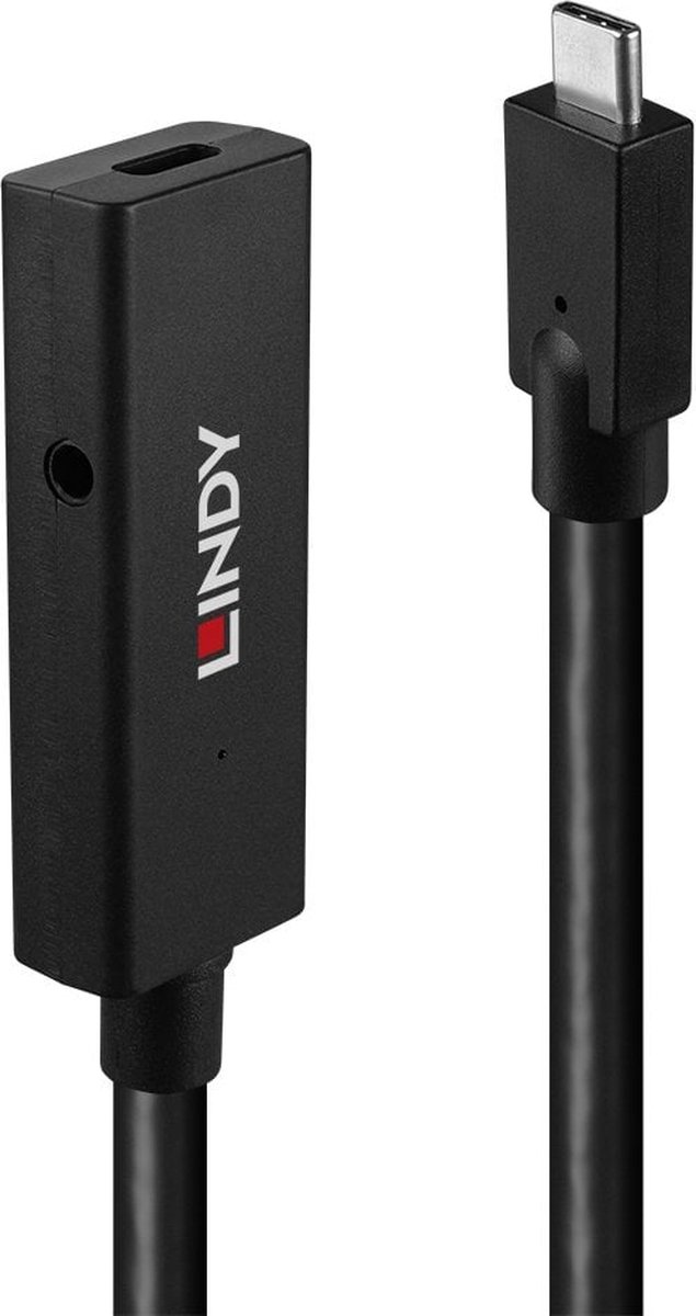 LINDY 43364 USB-C-kabel USB 3.2 Gen2 USB-C stekker, USB-C bus 5.00 m Zwart