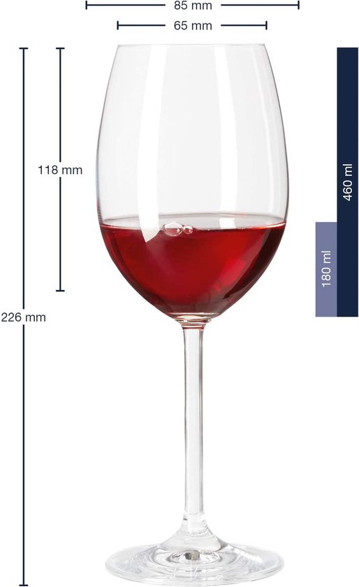 ensemble de verres à vin (4 pièces) - verre à vin drôle plié à la