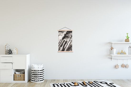 Porte-affiche avec affiche - Affiche scolaire - Herbe de la pampa - Zwart - Wit - Plante - 40x60 cm - Lattes vierges