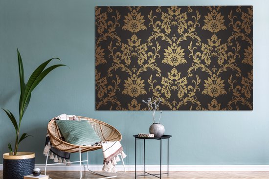 Toile Peinture Fleurs - Lumière - Vintage - 150x100 cm - Décoration murale